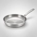 Feld Kitchen 28 cm tri-ply stainless steel frying pan on a light grey background